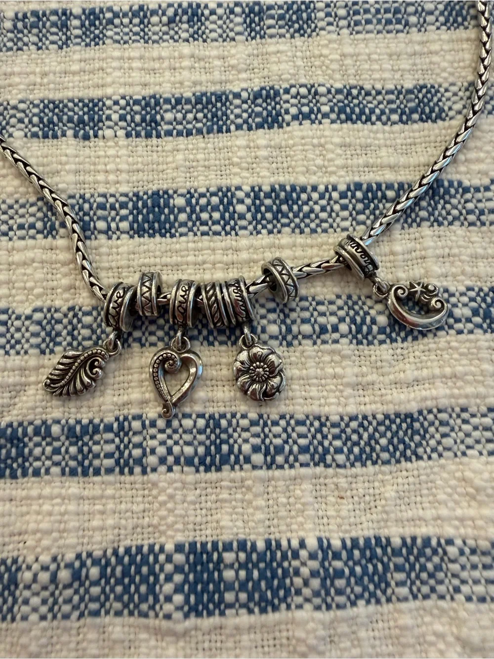 Brighton Silver Plated Necklace Live Love Laugh Dream